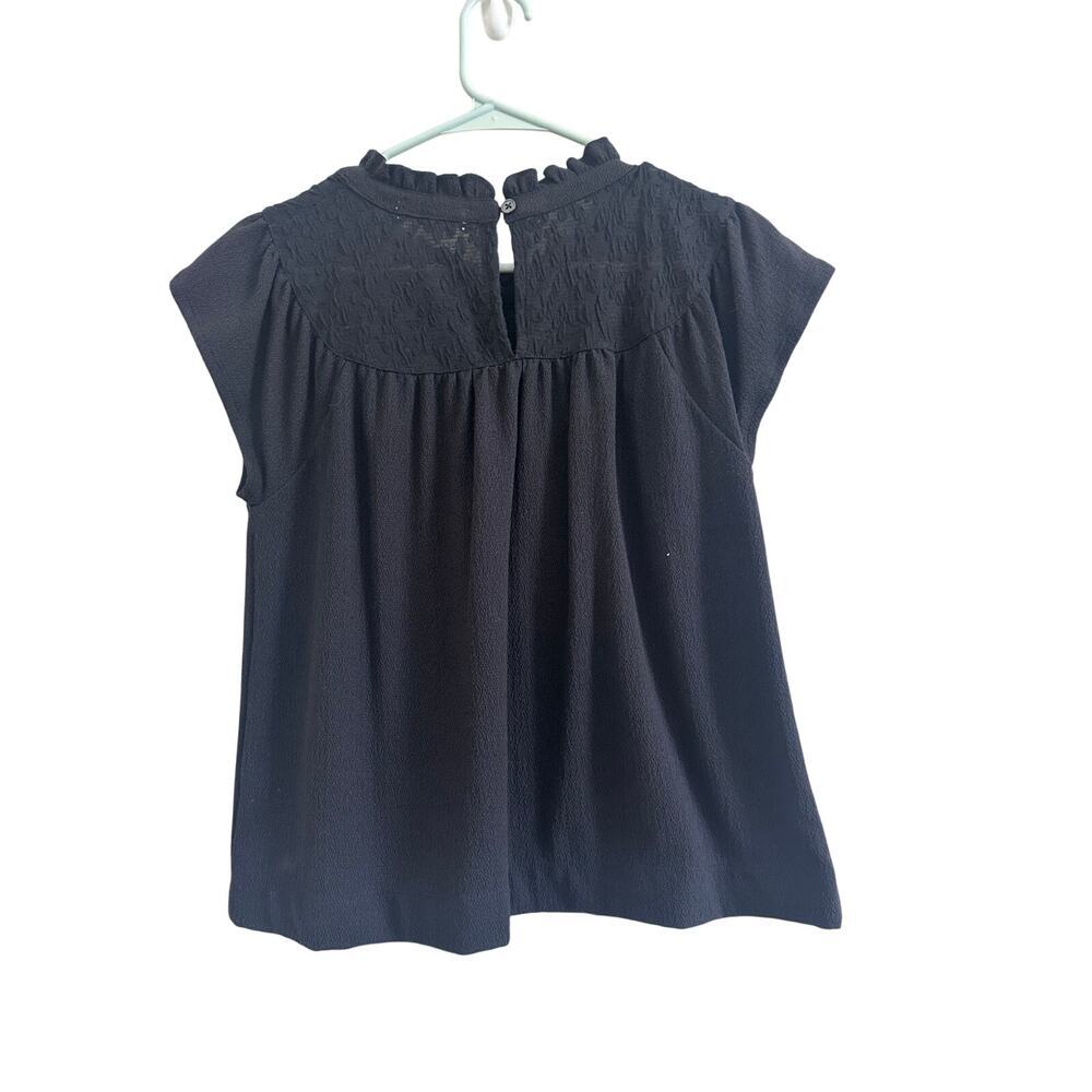 Madewell Black Lace Detail blouse Size Small